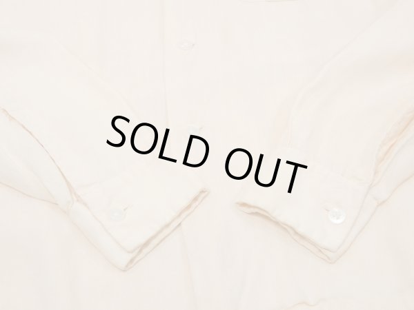 画像11: 60s Marlboro BABY PINK SOLID BLANK RAYON OPEN COLLAR SHIRT  (11)