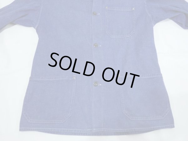 画像5: 50s 60s UNKNOWN EURO (GERMAN) DENIM CHORE WORK JACKET (5)