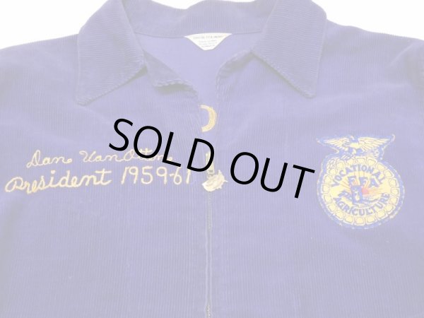 画像5: 50s 60s FFA OFFICIAL CORDUROY WORK JACKET  (5)