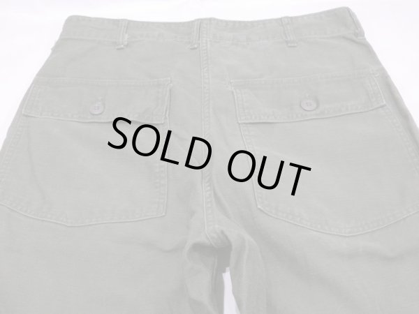 画像10: 60s '66 US ARMY OG-107 UTILITY BAKER PANTS  (10)