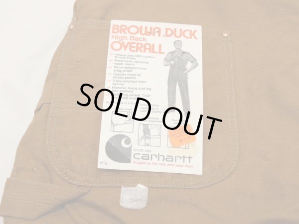 画像9: 70s Carhartt DOUBLE KNEE BROWN DUCK OVERALL DEAD STOCK ONE WASH 42×32 (9)