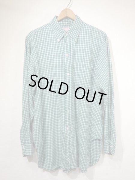 画像1: 50s Brooks Brothers POLO COLLAR BD BUTTON DOWN 6 BUTTON GINGHAM CHECK L/S SHIRT (1)