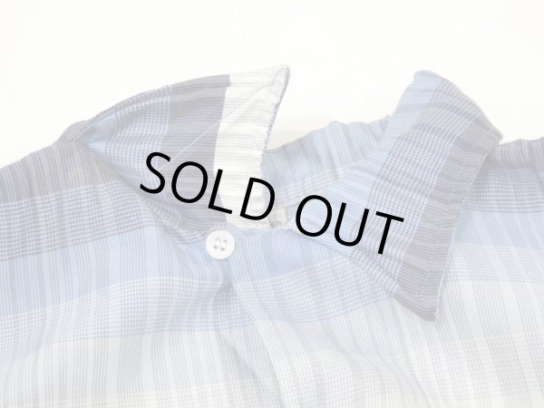 画像5: 60s Arnold constable SHADOW PLAID CHECK COTTON SILK OPEN COLLAR BOX SHIRT (5)