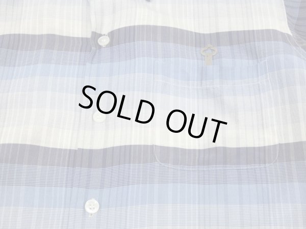 画像6: 60s Arnold constable SHADOW PLAID CHECK COTTON SILK OPEN COLLAR BOX SHIRT (6)