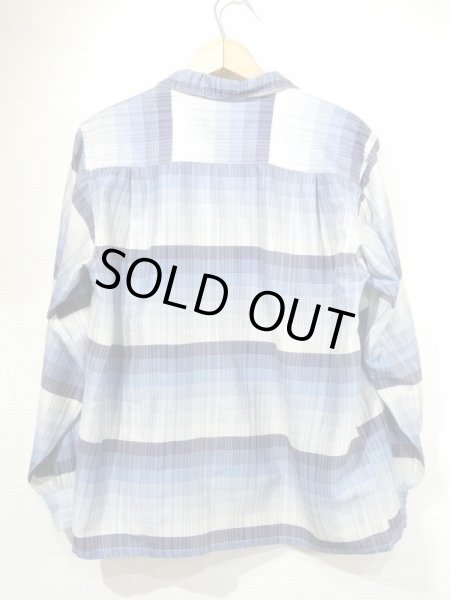 画像2: 60s Arnold constable SHADOW PLAID CHECK COTTON SILK OPEN COLLAR BOX SHIRT (2)