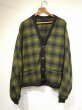 画像1: 60s Pendleton OMBRE SHADOW CHECK WOOL CARDIGAN (1)