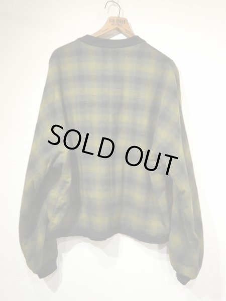 画像2: 60s Pendleton OMBRE SHADOW CHECK WOOL CARDIGAN (2)