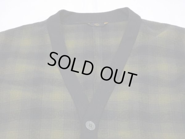 画像4: 60s Pendleton OMBRE SHADOW CHECK WOOL CARDIGAN (4)