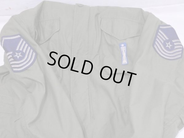 画像9: 60s US AIR FORCE USAF M-65 COTTON SATEEN OG-107 FIELD JACKET 2nd TYPE ALUMINUM ZIPPER M-R (9)