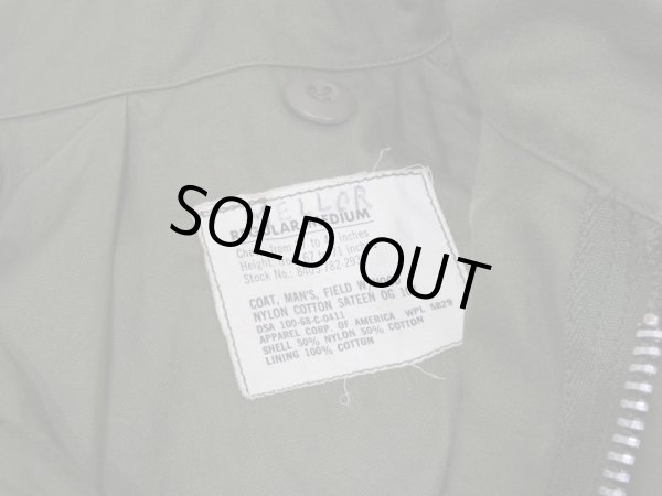 画像3: 60s US AIR FORCE USAF M-65 COTTON SATEEN OG-107 FIELD JACKET 2nd TYPE ALUMINUM ZIPPER M-R (3)