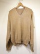 画像1: 60s 70s UNKNOWN MOHAIR V NECK SWEATER (1)