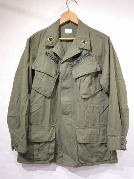 画像1: 60s '69 US AIR FORCE USAF RIP STOP JUNGLE FATIGUE JACKET 5th TYPE S-R (1)