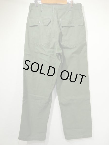画像2: 60s '66 US ARMY OG-107 UTILITY BAKER PANTS  34×33 (2)