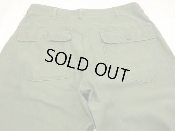 画像9: 60s '66 US ARMY OG-107 UTILITY BAKER PANTS  34×33 (9)