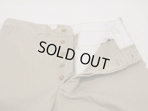 画像5: 50's US ARMED FORCES COTTON KHAKI CHINO TROUSERS PANTS (5)
