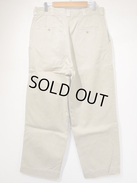 画像2: 50's US ARMED FORCES COTTON KHAKI CHINO TROUSERS PANTS (2)