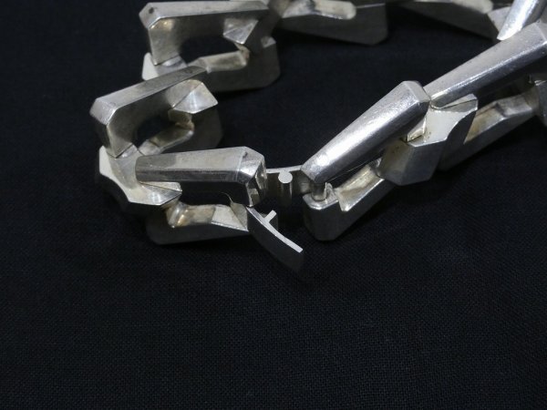 画像7: EURO VINTAGE GEOMETRIC DESIGN SILVER BRACELET (7)