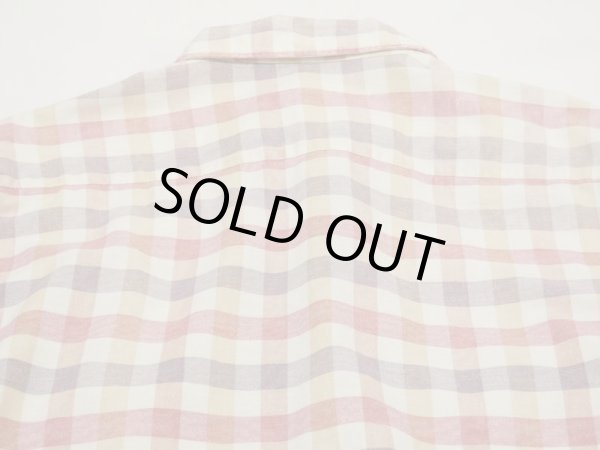 画像10: 60s UNKNOWN PALE TONE PLAID CHECK OPEN COLLAR BOX SHIRT  (10)