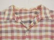 画像4: 60s UNKNOWN PALE TONE PLAID CHECK OPEN COLLAR BOX SHIRT  (4)