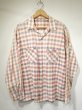 画像1: 60s UNKNOWN PALE TONE PLAID CHECK OPEN COLLAR BOX SHIRT  (1)