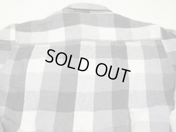 画像8: 90s FIELD & STREAM MONOTONE PLAID HEAVY FLANNEL SHIRT  (8)