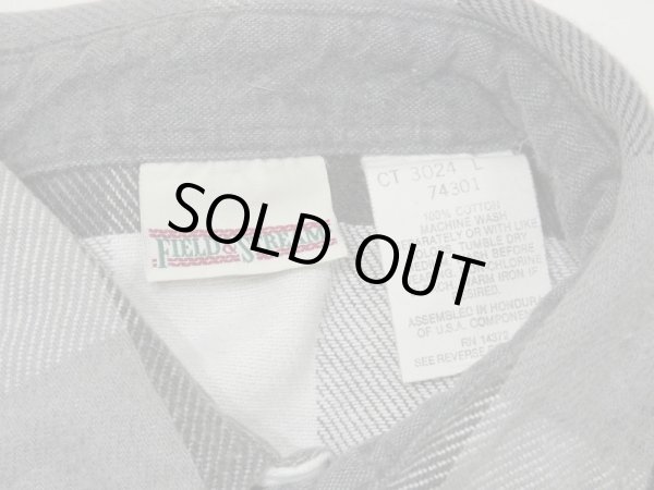 画像3: 90s FIELD & STREAM MONOTONE PLAID HEAVY FLANNEL SHIRT  (3)