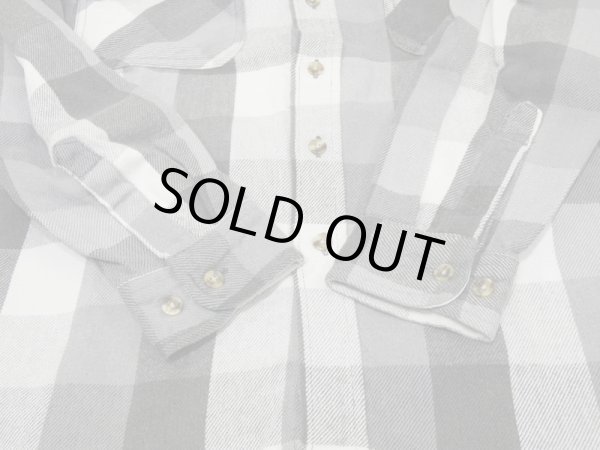 画像7: 90s FIELD & STREAM MONOTONE PLAID HEAVY FLANNEL SHIRT  (7)