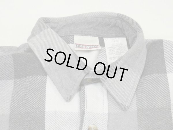 画像4: 90s FIELD & STREAM MONOTONE PLAID HEAVY FLANNEL SHIRT  (4)