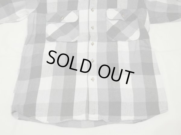 画像5: 90s FIELD & STREAM MONOTONE PLAID HEAVY FLANNEL SHIRT  (5)