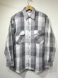 画像1: 90s FIELD & STREAM MONOTONE PLAID HEAVY FLANNEL SHIRT  (1)