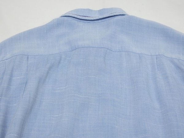 画像10: 60s Manhattan SAX RAYON BORDER NEP OPEN COLLAR SHIRT  (10)
