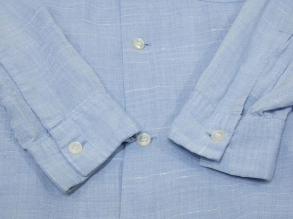 画像9: 60s Manhattan SAX RAYON BORDER NEP OPEN COLLAR SHIRT  (9)