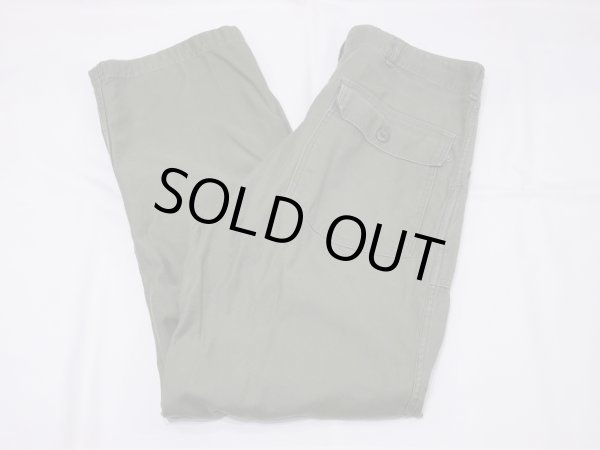 画像3: 60s 1966 US ARMY OG-107 UTILITY BAKER PANTS  34×33  (3)