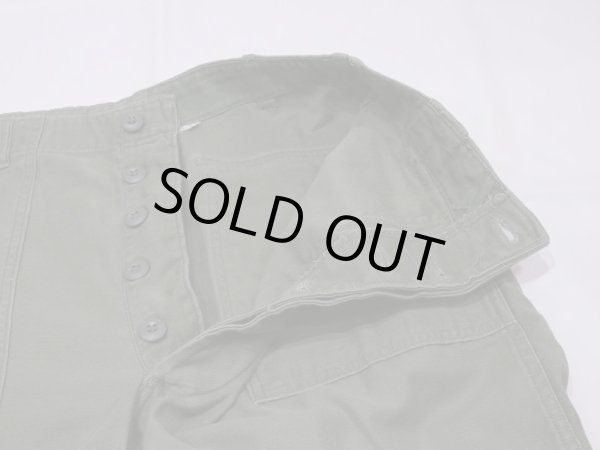 画像5: 60s 1966 US ARMY OG-107 UTILITY BAKER PANTS  34×33  (5)