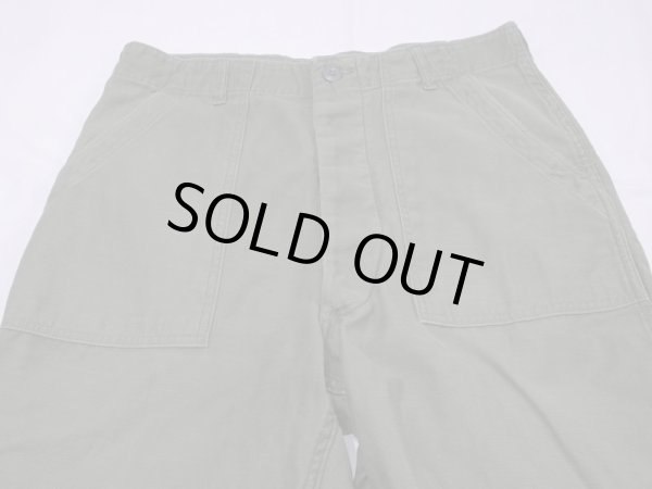画像4: 60s 1966 US ARMY OG-107 UTILITY BAKER PANTS  34×33  (4)