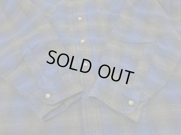 画像8: 80s 90s TWONCRAFT OMBRE SHADOW CHECK QUILTING FLANNEL  SHIRT  (8)