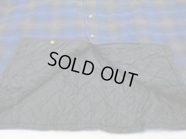 画像6: 80s 90s TWONCRAFT OMBRE SHADOW CHECK QUILTING FLANNEL  SHIRT  (6)