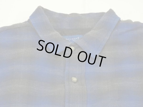 画像4: 80s 90s TWONCRAFT OMBRE SHADOW CHECK QUILTING FLANNEL  SHIRT  (4)