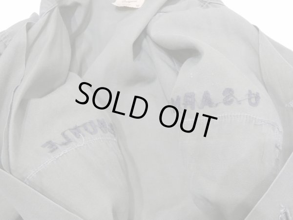 画像6: 60s US ARMY TROOPER PX CIVILIAN COTTON POPLIN UTILITY SHIRT with FULL PATCH (6)