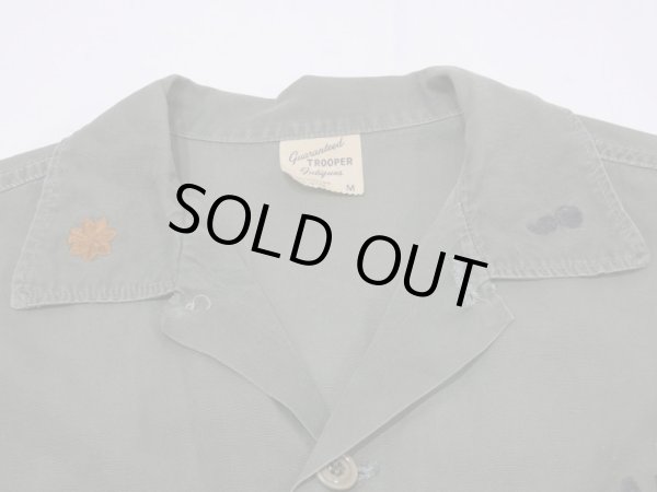 画像4: 60s US ARMY TROOPER PX CIVILIAN COTTON POPLIN UTILITY SHIRT with FULL PATCH (4)