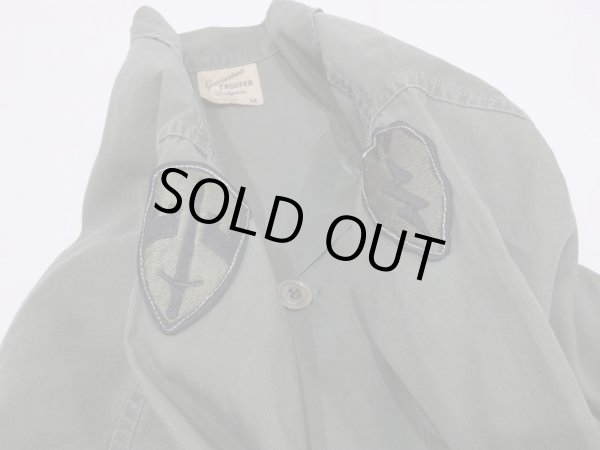 画像8: 60s US ARMY TROOPER PX CIVILIAN COTTON POPLIN UTILITY SHIRT with FULL PATCH (8)