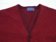 画像4: 50s Pendleton WINE RED × BORDEAUX  WOOL CARDIGAN (4)