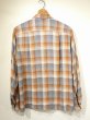 画像2: 50s PENNEY'S TOWNCRAFT GRADATION OMBRE CHECK OPEN COLLAR RAYON SHIRT  (2)