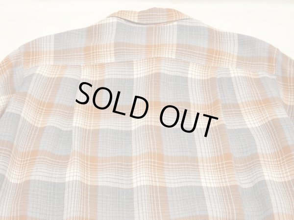 画像11: 50s PENNEY'S TOWNCRAFT GRADATION OMBRE CHECK OPEN COLLAR RAYON SHIRT  (11)
