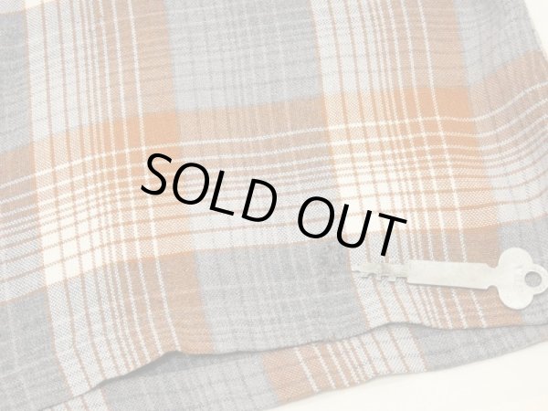 画像7: 50s PENNEY'S TOWNCRAFT GRADATION OMBRE CHECK OPEN COLLAR RAYON SHIRT  (7)