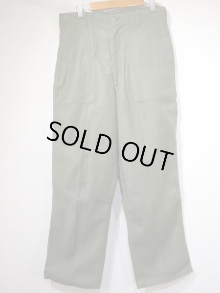 画像1: 60s '68 US ARMY OG-107 UTILITY BAKER PANTS with ALUMINUM ZIPPER (1)