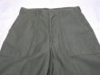 画像4: 60s '68 US ARMY OG-107 UTILITY BAKER PANTS with ALUMINUM ZIPPER (4)