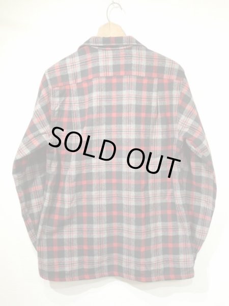 画像2: 60s KENTFIELD Woolverine WOOL PLAID OPEN COLLAR SHIRT (2)