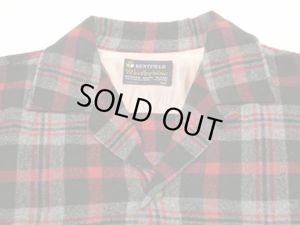 画像4: 60s KENTFIELD Woolverine WOOL PLAID OPEN COLLAR SHIRT (4)