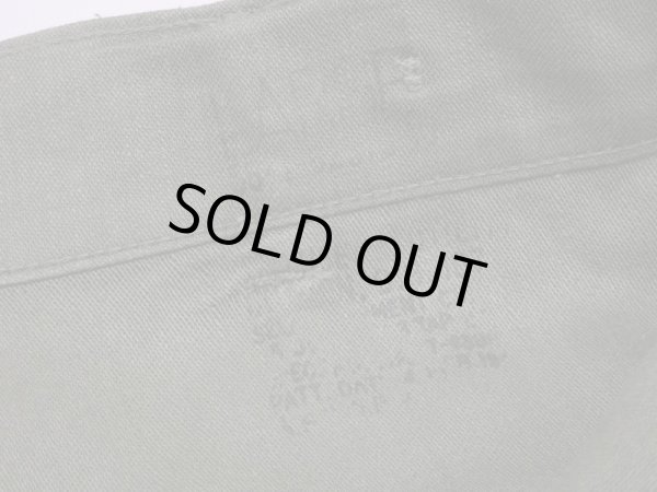 画像7: 50s US ARMY OG-107 COTTON SATEEN UTILITY BAKER PANTS LARGE 1~2 WASHED  (7)